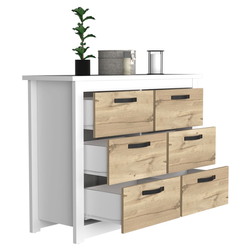 Cómoda Z Color Blanco y Duna Para Dormitorio